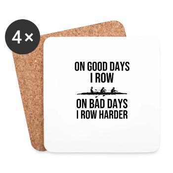 Rower Gift Idea | Rowing team rowing boat - Coasters (set of 4) - white - Front