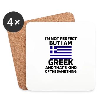 Geschenke Für Griechen Hellas Griechenland Grieche - Untersetzer (4er-Set) - Weiß - Vorne