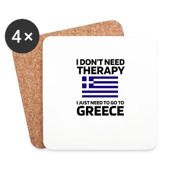 Griechenland Geschenke Hellas Griechische Wurzeln - Untersetzer (4er-Set) - Weiß - Vorne