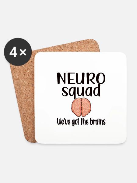 Neurologie Squad Student Neuro-Pfleger Neurologe - Untersetzer (4er-Set) - Weiß