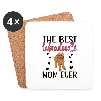 Labradoodle Hundebesitzerin Labradoodle Mama - Untersetzer (4er-Set) - Weiß - Vorne