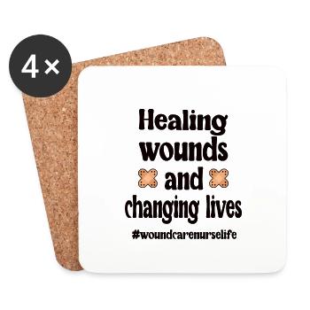 Nurse Wound Care Wound Nurse - Coasters (set of 4) - white - Front