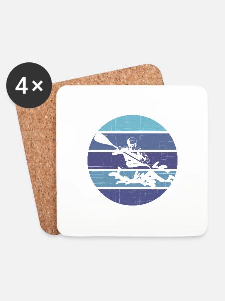 Kayaking - Coasters (set of 4) - white
