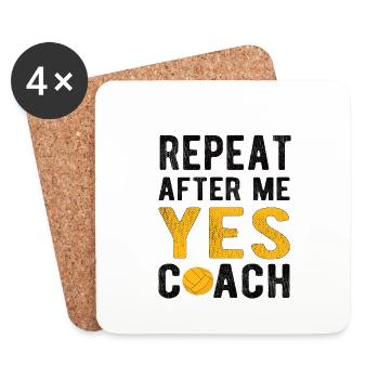 Water Polo Coach Water Polo Coach Water Polo Team - Coasters (set of 4) - white - Front