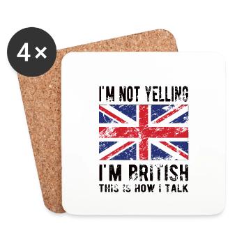 Brite Großbritannien Herkunft Britische Flagge - Untersetzer (4er-Set) - Weiß - Vorne