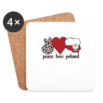 Proud Pole Poland Flag Polish Roots - Coasters (set of 4) - white - Front