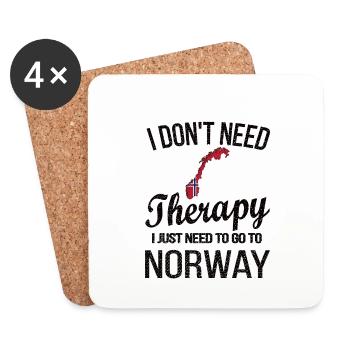 Norwegian Norway origin Norwegian flag - Coasters (set of 4) - white - Front