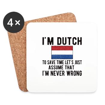 Dutch Netherlands Dutch flag - Coasters (set of 4) - white - Front