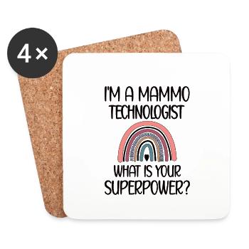 Mammo Tech Anerkennung Mammographie Techniker - Untersetzer (4er-Set) - Weiß - Vorne