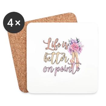 ballet dancer ballerina ballet dance ballerina - Coasters (set of 4) - white - Front