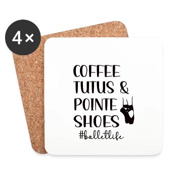 ballet dancer ballerina ballet dance ballerina - Coasters (set of 4) - white - Front