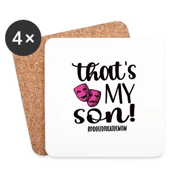 Theater Mom A Theater Actor's Mom - Coasters (set of 4) - white - Front