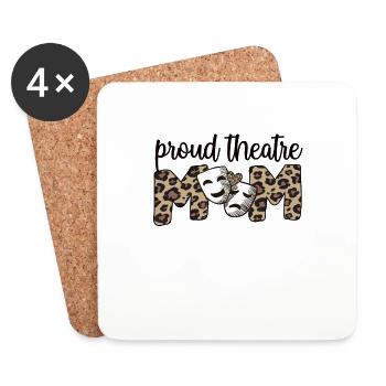 Meilleur Théâtre Mama Théâtre Acteur Mère - Dessous de verre (lot de 4) - blanc - Devant