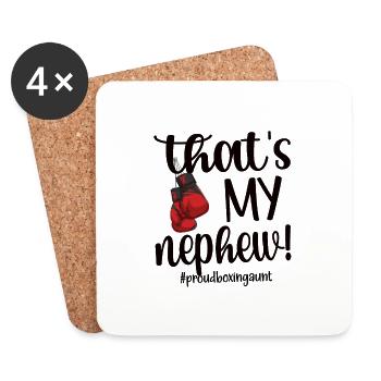Boxing Aunt Gift Box Aunt By Boxer Proud Aunt - Coasters (set of 4) - white - Front