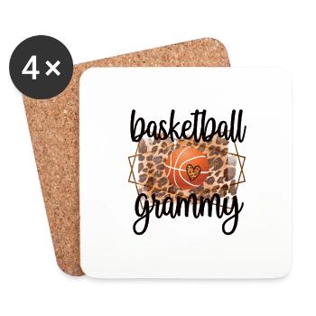 Grammy Oma Von Basketballspieler Basketball Grammy - Untersetzer (4er-Set) - Weiß - Vorne