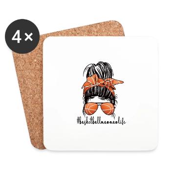 Mawmaw Grand-mère du basket-ball Basketteur Mawmaw - Dessous de verre (lot de 4) - blanc - Devant
