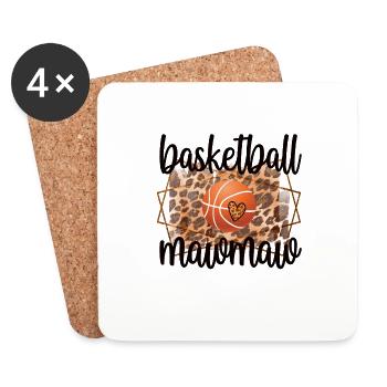 Mawmaw Grand-mère du basket-ball Basketteur Mawmaw - Dessous de verre (lot de 4) - blanc - Devant