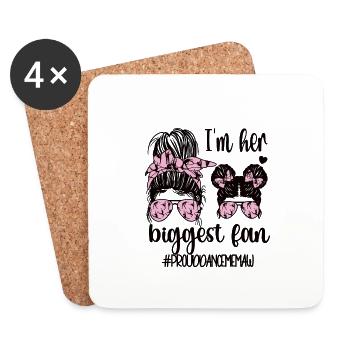 Proud Dance Memaw Grandma By Dancer Dance Memaw - Coasters (set of 4) - white - Front