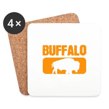 Something else Bulldogger gift - Coasters (set of 4) - white - Front