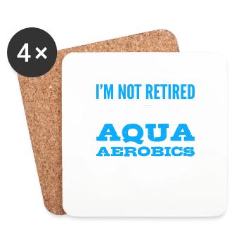 Aqua -Aérobic -Moniteur Nageur Cadeau - Dessous de verre (lot de 4) - blanc - Devant