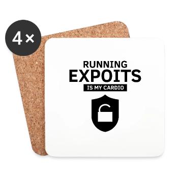 Cybersecurity Design for Hackers and Cyber Security - Coasters (set of 4) - white - Front