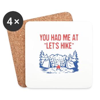 Vous m’avez eu à Let’s Hike Hiking Couples Hiker - Dessous de verre (lot de 4) - blanc - Devant