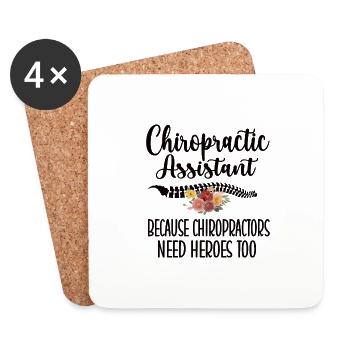 Chiropractic Assistant Chiropractic Assistant - Coasters (set of 4) - white - Front