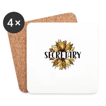 Proud Secretary Appreciation Office Worker - Coasters (set of 4) - white - Front