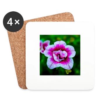 Fleur de printemps - Dessous de verre (lot de 4) - blanc - Devant