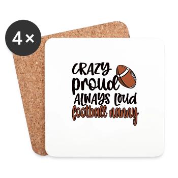 Football Nanny Grandma Of Football Player Nanny - Coasters (set of 4) - white - Front
