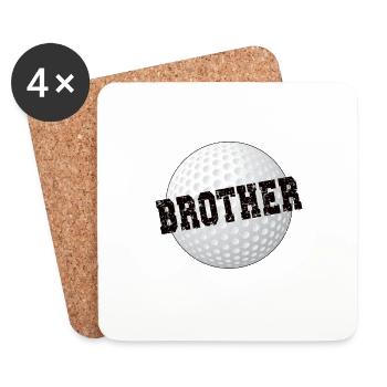 Fier golf frère du golfeur golfeur frère - Dessous de verre (lot de 4) - blanc - Devant