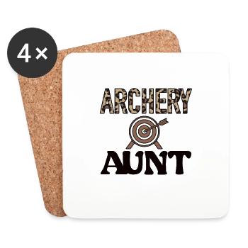 Archery Aunt Of Archers Aunt - Coasters (set of 4) - white - Front