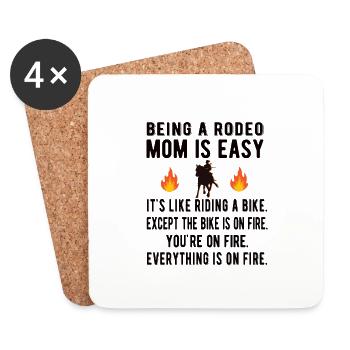 Beste Rodeo Mama Rodeo-Reiter Mutter Geschenk - Untersetzer (4er-Set) - Weiß - Vorne
