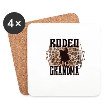 Rodeo Oma Beste Rodeo-Reiter Großmutter Geschenk - Untersetzer (4er-Set) - Weiß - Vorne