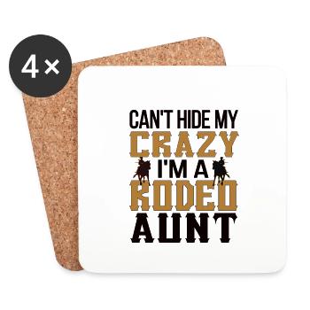 Rodeo Tante Stolze Rodeo-Reiter Tante Geschenk - Untersetzer (4er-Set) - Weiß - Vorne