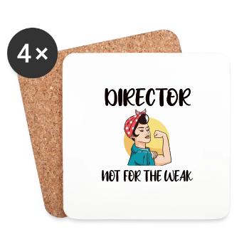 Stolzer Direktor Wertschätzung Direktor Geschenk - Untersetzer (4er-Set) - Weiß - Vorne