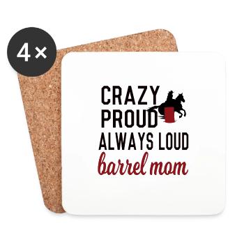 Barrel Racing Mère Cadeau Barrel Racing Mama - Dessous de verre (lot de 4) - blanc - Devant