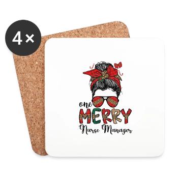 Nurse Manager Christmas Nurse Manager Xmas Gifts - Untersetzer (4er-Set) - Weiß - Vorne