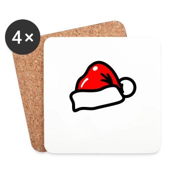 Christmas Hat Christmas Symbol Xmas - Coasters (set of 4) - white - Front