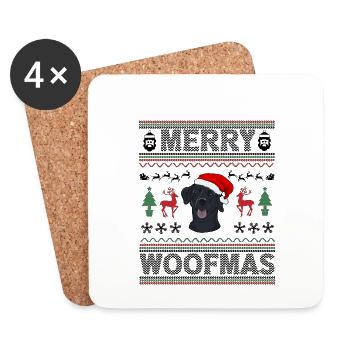 Labrador Weihnacht Goldener Hunde Geschenk - Untersetzer (4er-Set) - Weiß - Vorne