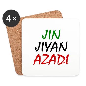 jin jiyan azadi iran - Coasters (set of 4) - white - Front