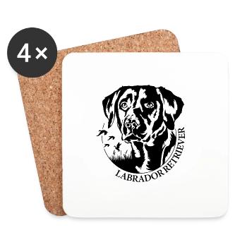 LABRADOR RETRIEVER Chien de chasse Chiens de chasse Wilsigns - Dessous de verre (lot de 4) - blanc - Devant