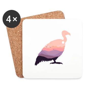 California condor - Coasters (set of 4) - white - Front