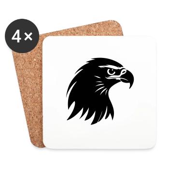 Adler - Untersetzer (4er-Set) - Weiß - Vorne