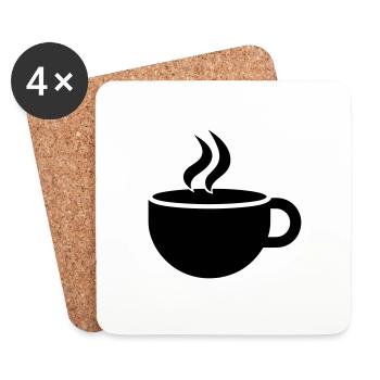 Kaffee - Untersetzer (4er-Set) - Weiß - Vorne