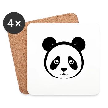 Panda - Untersetzer (4er-Set) - Weiß - Vorne