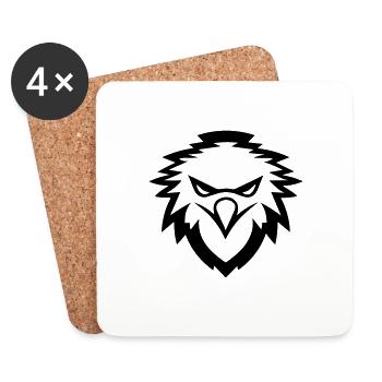 Adler - Untersetzer (4er-Set) - Weiß - Vorne