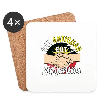 Pas antiguais mais un voyage de campagne favorable - Dessous de verre (lot de 4) - blanc - Devant