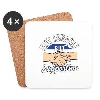 Not Israeli But Supportive Country Traveler - Coasters (set of 4) - white - Front