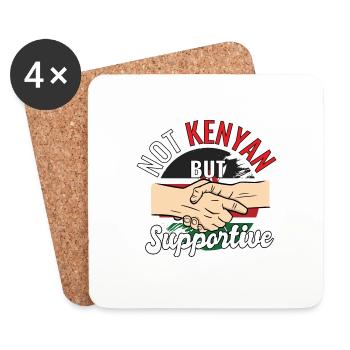 Not Kenyan But Supportive Country Traveler Kenya - Untersetzer (4er-Set) - Weiß - Vorne